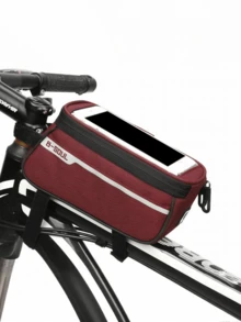 Bicycle Phone Holder Bag - Made Of EVA Material; Equipped With Adjustable Shoulder Strap And Rain Cover; Suitable For Phones Up To 6.8 Inches; Ideal Cycling Accessory. - Multicolor - View 15