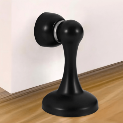 Penahan Pintu Magnetik Tugas Berat, Cocok untuk Dinding/Lantai, Pemasangan di Lantai, Daya Hisap Magnet yang Kuat, Pemasangan di Bagian Bawah Pintu, Bahan Logam Mengkilap dan Hitam, Cocok untuk Pintu Berat, Pintu Biasa, Pintu Ganda