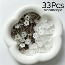 22/33/44/55/66/77/88/99Pcs Flower Shaped White Pearl Buttons, Two-Hole Glossy Shank Buttons, Multi-Color Shell Buttons For DIY Sewing Clothes, Shirts, Dresses, Crafts, Scrapbooking Decoration - Multicolor - View 12