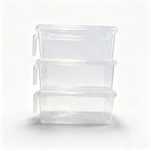 6-Piece Set With 3 Boxes And 3 Lids. Clear PP Fridge Storage Containers With Side Handles. Sealed Design Keeps Food Fresh And Avoids Spoilage. Suitable For Fruits, Veggies, Grains, Meat And Drinks To Organize Your Fridge - Transparent - View 12