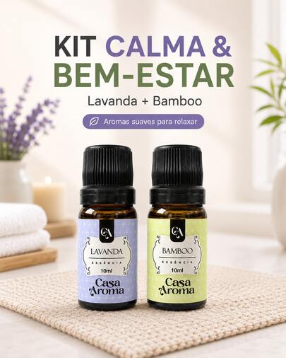 Kit Essências Aromáticas Premium Aromatizador de Ambientes com Óleos Naturais para Relaxamento Casa e Escritório