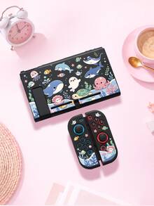 1件海洋主題可愛卡通圖案遊戲機保護殼，適用於Switch2 (2025)/Switch OLED/Switch主機，柔軟TPU材質，透明軟/硬殼，多色可選，無需拆卸，防摔防塵，Switch玩家理想禮物 - 查看 17