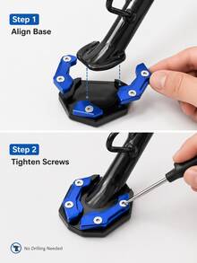 Aluminum Accessories For Electric Motorcycle And Scooter Modification, Support Base, Side Bracket And Gold Auxiliary Side Kickstand With Enlarged Foot Pad, Thickened Material, Universal For Multiple Models, The Perfect Choice For Your Vehicle - A - View 6