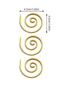 Spiral Metall Maschenmarkierer, Gelb, Blau, Lila, rostbeständig glatt wiederverwendbar, zum Fixieren der Maschenposition, geeignet für Häkeln, Stricken, Sticken, langanhaltend Nähzubehör für Strickbegeisterte - Spiralnadel - Übersicht 12