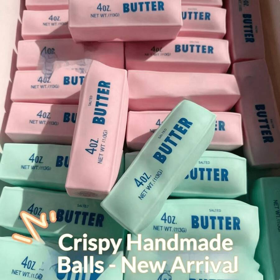 1pc Random Color Hot-Selling Building Block Butter Stick, Simulation Game Stress Relief Toy, Squeeze Venting Toy, Perfect For Holiday, Birthday Gift, Halloween, Thanksgiving, Christmas, Labor Day, Back To School, Party Gift Squishy, Crunchy Squish, Crunchy Butter Squish, Squeeze, Slushy Ball. Squishy Stress Toy, Dumpling Squish, Toys For Women, Btsarmy, School Supplies