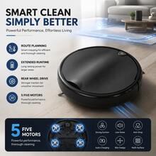 Robot Vakum 2-in-1, Daya Hisap 2800Pa & Robot Pel, Mendukung Aplikasi dan Kontrol Jarak Jauh, Pengisian Daya USB, Mesin Pembersih Otomatis Sepenuhnya, Cocok untuk Lantai Keras, Karpet Pendek, dan Bulu Hewan Peliharaan - MultiWarna - View 10