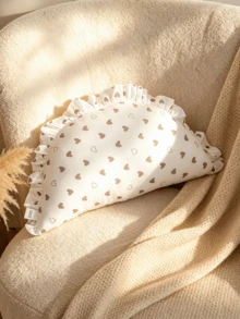 1pc Cute Ruffled Baby Pillow, Soft Comfortable Anti-Flat Head Neck Support Pillow, All-Season Children's Pillow - Multicolor - View 4