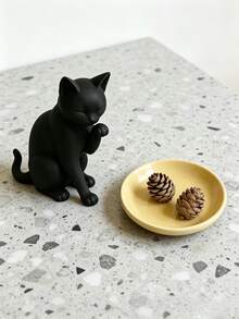 Modern Black Cat Statue, 3D Printed Cat Figurine, Scene Decor, Room Decor, Desktop Decor, Window Decor, Collectible Architectural Accessory - Multicolor - View 4