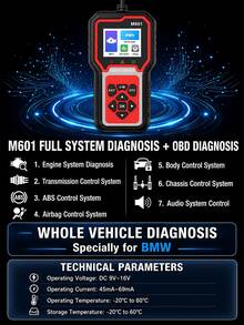 أداة تشخيص OBD2، قارئ رموز أعطال المحرك مع وظيفة إعادة الضبط، يدعم الوضع 6 والوضع 8 واختبار الجاهزية I/M، يتحقق تلقائيًا من ضوء أعطال المحرك، متوافق مع جميع مركبات OBDII المصنعة بعد عام 1996 - متعدد الألوان - مشاهدة 9
