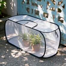 1 Pacote Capa de Proteção de Plantas de Jardim Branca, com 8 Estacas de Solo, Capa de Jardim de PE Mais Grossa, Acelerador de Plantas, Capa de Proteção de Estufa, com Zíper para Plantio em Canteiros Elevados, Frutas e Vegetais (39 X 18 X 16 Polegadas) - conjunto de uma peça - Visão 2