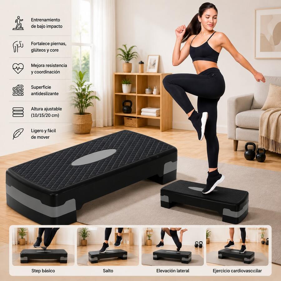 Strength Training Adjustable Weight Bench - Black - View 1
