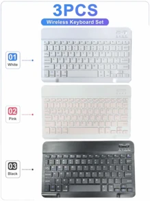 1 件超薄无线 10 英寸键盘，迷你便捷蓝牙键盘，带可充电电池，兼容 Android、Windows，适用于 iPad、平板电脑、手机，圣诞节/万圣节礼物 - 均碼 - 查看 15