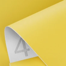 1 Roll, Solid Color Self-Adhesive Matte Contact Paper, Yellow Textured, PVC Waterproof Oil-Resistant, Wear-Resistant, Cuttable, Peel And Stick Wallpaper - Suitable For Room Decoration, Children's Room, Furniture Refurbishment Paper, Furniture Refurbishment, Desktop Repair, Home Decor 15.74X393.7inch - K-Yellow - View 4