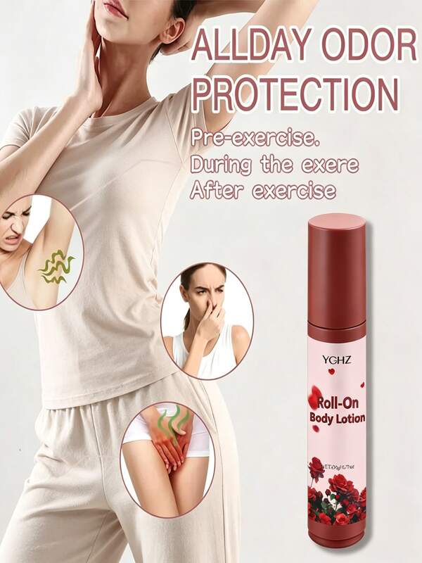 Desodorante roll-on de rosa de 72 horas, que contiene rosa, vainilla y ácido hialurónico, apto para axilas, Body y áreas íntimas, para olores persistentes