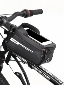 Bicycle Phone Holder Bag - Made Of EVA Material; Equipped With Adjustable Shoulder Strap And Rain Cover; Suitable For Phones Up To 6.8 Inches; Ideal Cycling Accessory. - Multicolor - View 14