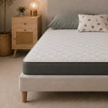 Starlight Beds Hybrid Mattress - Soft Feel, Memory Foam & Spring Support, Deep Quilted Plush Sleep Surface, Durable Design With Elegant Grey Border For Enhanced Comfort - Grey - View 4