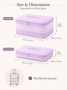 Travel Compression Storage Bag, Breathable Mesh Venting Design, Underwear Socks Clothing Luggage Organizer Storage Bag - Multicolor - View 4