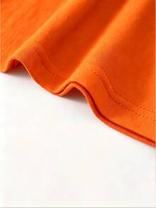 Holly Wood Hills Orange Sunset Distressed Millenium Cyber Tee, Oversized 180g Premium Cotton, Weekend Drive Aesthetic For Men - 橘色 - 查看 6