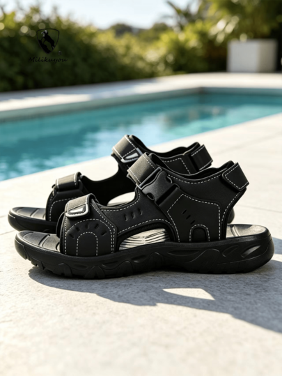 Summer Plus Size 39-45 Men's Slippers Outdoor Comfortable Men's Casual Shoes Lightweight Non-Slip Sandals Wear-Resistant Breathable Men's Sandals Outdoor Daily Wear Men's Shoes