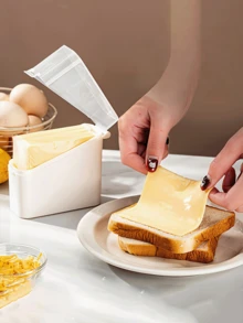 1/2/4/6pcs Cheese Slice Storage Box, Refrigerator Cheese Slice Fresh-Keeping Box With Flip Lid, Butter Packaging Box, Bagged Coffee Box, Refrigerator Small Bag Condiment Storage Box, Household Storage Supplies - Multicolor - View 6