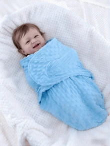 Saco de dormir para bebé sin mangas de felpa tipo judía, acolchado de felpa de lunares de doble capa engrosada y suave, saco de dormir con cremallera para bebés de 0-24 meses, cálido y amigable con la piel para dormir por la noche y evitar el frío - Saco de dormir de terciopelo sin capucha - Ver 5
