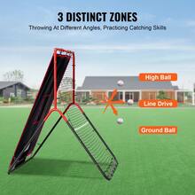 Baseball & Softball Rebounder Net – 2-In-1 Switch Hitter Pitch Trainer. 3 Zones With Varying Rebound Angles. Durable Steel Frame + UV-Resistant PE Net. Lightweight 7.3 Lbs. For Fielding/Throwing Practice - 3 X 4.5 Ft - View 3