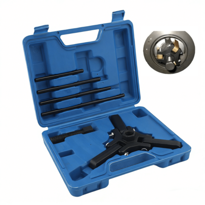 Extractor de poleas de amortiguador armónico de 3 mordazas para poleas de cigüeñal: kit para desmontar amortiguadores armónicos y equilibradores
