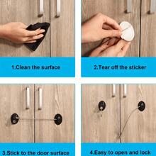 1 Set Refrigerator Chain Lock, Cold-Resistant Lock, Safety Cabinet Lock, Suitable For Kitchen, Openable Furniture, Sliding Cabinets, Drawers And Toilet Lids - One Size - View 9