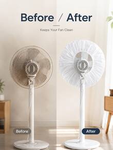 1pc Elastic Fan Dust Cover, Reusable Elastic Dust Protection Sleeve, Suitable For Circulation Fan, Floor Fan, Table Fan, Thickened Waterproof Dust-Proof Fan Cover, Easy To Install And Remove, Home Fan Accessory, Prevent Dust Accumulation, Universal Size, Suitable For Most Round Electric Fans, Can Be Used In Bedroom, Living Room, Home Storage And Other Places. - Multiple Styles - View 3