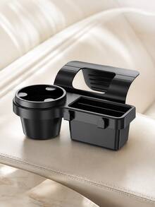 1pc Car Window Cup Holder Storage Rack, Black ABS Material, Window-Mounted Car Interior Accessory, 2 Sizes, Universal Fit For Sedan, SUV, Truck And Road Trip - A - View 11