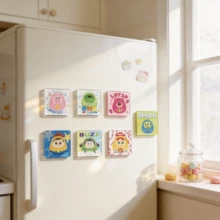 Mesuca Disney Toy Story Cartoon Character Decorative Refrigerator Magnet Set, Macaron Color, Strong Magnetic Force, High-Definition Printing, Smooth Edges, Home Refrigerator Memo Clip, 7-Piece Set - Multi-color - View 9