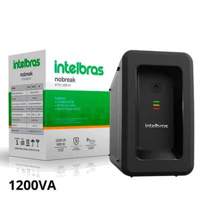 No-Break Intelbras ATTIV 1200VA Bivolt Automático 8 Tomadas, Estabilizador Integrado, Proteção contra Surtos, Ideal para Computadores, Roteadores, Modem, CFTV e Equipamentos Eletrônicos