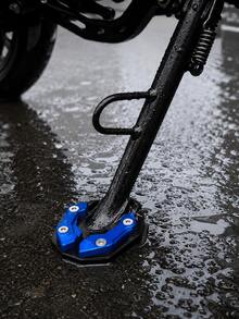 Aluminum Accessories For Electric Motorcycle And Scooter Modification, Support Base, Side Bracket And Gold Auxiliary Side Kickstand With Enlarged Foot Pad, Thickened Material, Universal For Multiple Models, The Perfect Choice For Your Vehicle - A - View 1