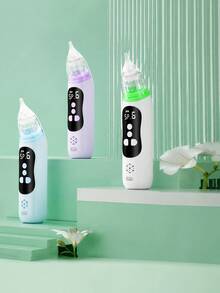嬰兒與幼兒用電動吸鼻器，便攜式，可充電，附燈光與音樂功能 - 彩色 - 查看 11