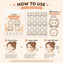 HITWORKER 100/200/300PCS Invisible HydrocolloidPatches Blemish And Pimple CoverStickers For The Face, Gentle And Non-Irritating - One Size Fits All - View 3