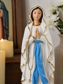 1 pièce Statue de la Vierge Marie, figurine religieuse catholique élégante, ornement en résine vintage, décoration chrétienne pour la maison, convient pour le salon, la chambre, le coin de prière - Plusieurs styles - Voir 7