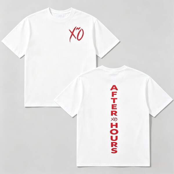 Graphic T-Shirt "The Weekndd XO - Tour", Harajuku Hip-Hop Style, Urban Streetwear Fashion, Unisex Cotton Short Sleeve T-Shirt