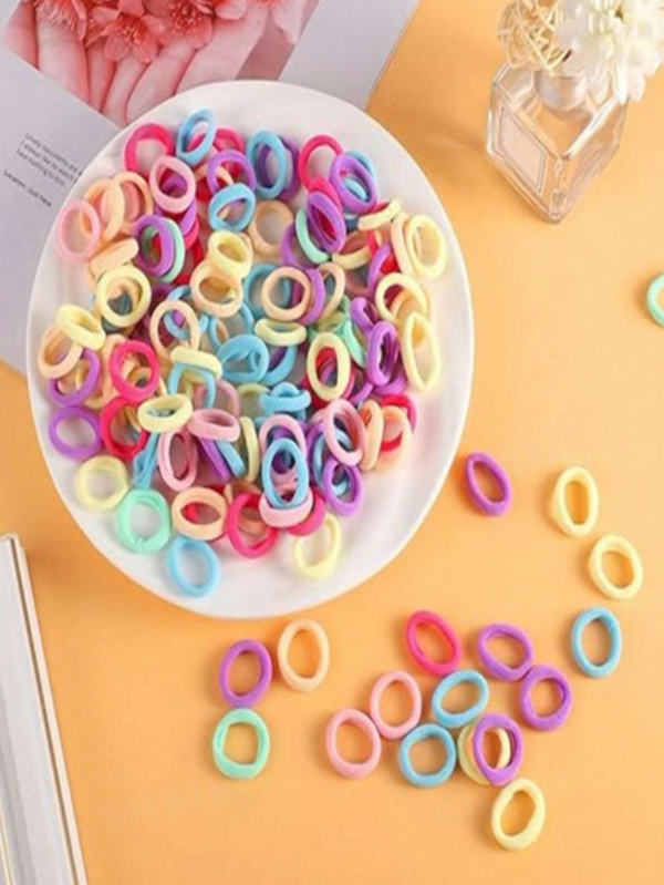 100PCS Casual Versatile Daily Colorful Small Hair Ties, Small Hair Bands, Women's Braided Hair Ties, Soft & Non-Damaging, Seamless Hair Tie, Women's Hair Accessories, Hair Styling Accessories