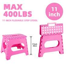 yoonispro 9/11/13 Inch Heavy Duty Folding Step Stool, Collapsible Plastic Stool With Non-Slip Design, Suitable For Kitchen, Bathroom, Bedroom, Adult Use (Blue And Pink, 1pc) - Multicolor - View 14