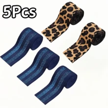 1Pc/2/3/4/5Pcs Waist Extender Tool For Jeans And Skirts - Elastic Waistband Extension Buckle Adjuster, Waist Expander, Suitable For Pants, Skirts, Elastic Waistbands (Leopard Print, Blue) - Multicolor - View 12