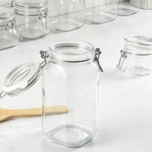 Clip-Top Glass Jar (With Glass Lid), 2-Liter Capacity, 1-Pack - Transparent - View 4