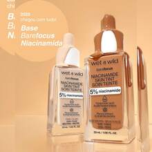 Base Liquida 32ml Sérum Wet N Wild Bare Focus Niacinamida Skin Tint Cobertura Leve A Média - Mocha - Visão 5
