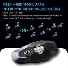 Ejeas X10 Helmet Intercomunicador Para Casco Moto Mesh 4.0 - ejeas-X10 - Ver 9