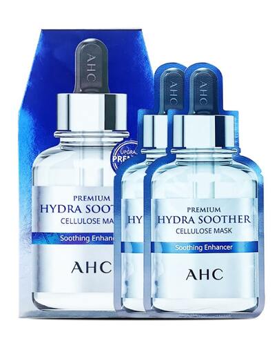 AHC 3rd Generation Hydra B5 Blue Mask, Hyaluronic Acid Hydrating & Soothing Facial Mask, Suitable For All Skin Types, Korean Beauty