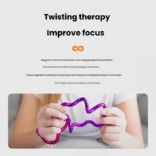 Tangle Twisted Metal Series Decompression Toys, ADHD Concentration Training Finger Toys, Perfect Holiday Gifts - Multicolor - View 2
