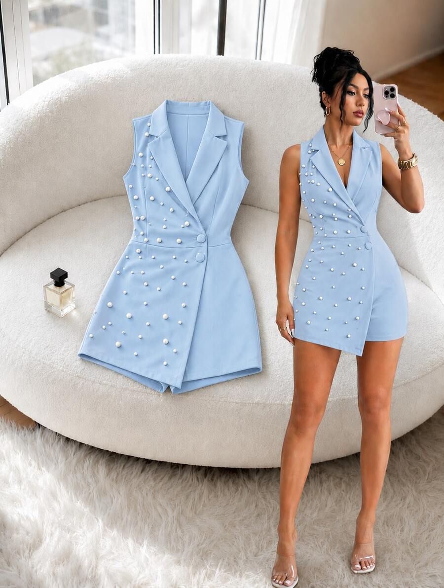 Women Jumpsuits - Baby Blue - View 1