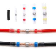 280 PCS Heating Tubes In 5 Sizes, Heat Shrink Welding Sleeves | Thickened Welding Ring Shrink Tubes, Wire Crimp Butt Terminal Connectors, With Box For Cable Management, Data Cable Repair, Cable Repair - 280Pcs Colorful Set (boxed) - View 4