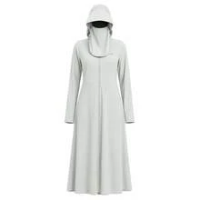 Li-Ning Women's UPF50+ Full Coverage Hooded Ice-Feel Long Sun Protection Dress ASKV434 - Crystal Gray - View 3