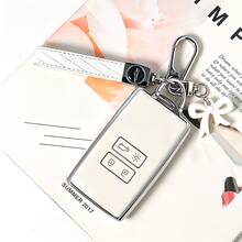 Suitable For Renault Koleos/Kadjar Smart Remote Key, Car Logo Rope Bow Pendant Style, Highly Attractive Full Coverage Electroplated Key Cover, Anti-Slip Comfortable Touch, Daily Travel Anti-Drop Anti-Dust All-Around Protection Key Shell, Bow, Key Cover, Car Accessories, Machine Parts - A - View 4