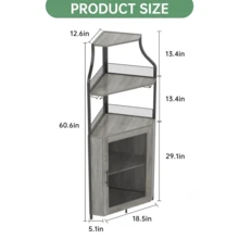 Kselythan Corner Shelves - Grey - View 3